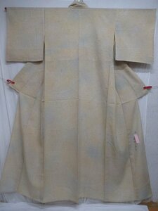 M4354 薗部正典 正絹 絽 墨流し 小紋 単衣 着物 夏物