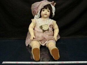L3476 人形 ボンネットの女の子 ドール スリープアイ 抱き人形 赤ちゃん 全長61㎝