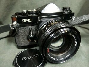 A4791 キャノンF-1 レンズ：FD 55mm フィルムカメラ 現状品