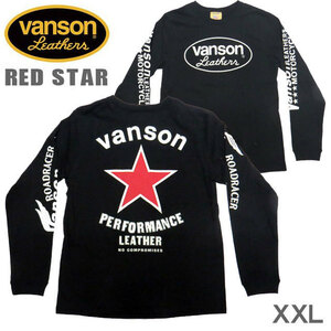 VANSON / バンソン 長袖Ｔシャツ VLS-09「RED STAR」サイズXXL　レッドスター　モトブルーズ別注