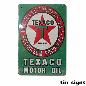 TEXACO MOTOR OIL アメリカン 雑貨 ブリキ看板 メタルサイン ティンサインズ サインプレート tin2-55