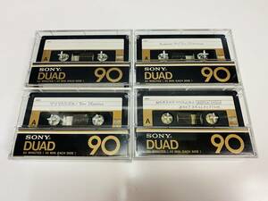 カセットテープ Fe-Cr フェリクローム TYPE Ⅲ SONY DUAD 90 4本セット 中古
