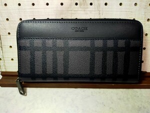 1円スタート 正規品 新品未使用 COACH コーチ 長財布 アウトレット品 F22533 黒