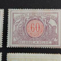 D031　ベルギー切手　鉄道小包切手　1902～1914年発行　　　　　額面:55607080サンチーム_画像3