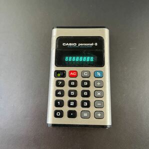 「T12_23K」カシオ personal-8M 蛍光管表示 電卓 CASIO 昭和 レトロ CD-812 動作ok 電池ケース無し 現状出品の画像1