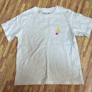 白 ホワイト 半袖 ユニクロ Tシャツ 130 ポケモン