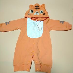 コスプレ　コスチューム　ロンパース　ベビー　新生児　赤ちゃん　70cm　ニューボーンフォト　長袖　寅年　トラ　虎　干支　タイガー