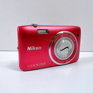 93【中古】Nikon COOLPIX S3500 4.7-32.9mm 1:3.4-6.4 ピンク コンパクトデジタルカメラ ニコン 動作未確認 現状品