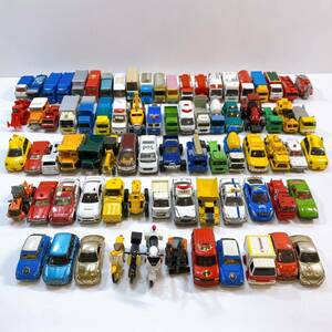 358☆中古☆ トミカ まとめ 80個 大量 TOMICA ミニカー 車 くるま 作業車 バイク トラック パトカー おもちゃ ピカチュウ 玩具 現状品