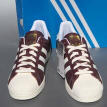 デッド!! US11 / 29cm 新品 20年製 限定 adidas SUPERSTAR スーパースター ワインレッド FY3010 金ベロ 天然皮革_画像3