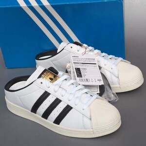 デッド!! 26,5 新品 21年製 adidas SST MULE superstar MULE スーパースター 80s クロッグ サンダル ミュール 白 黒 clog FX5851 天然皮革