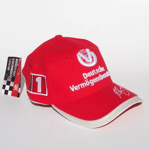 デッド!! 新品 Ferrari フェラーリ MICHAEL SCHUMACHER ミハエルシューマッハ F1 キャップ 帽子 ミハエル・シューマッハ ①