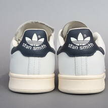 美品!! 27.5cm 限定 2016年 adidas スタンスミス ベルクロ 白ｘ紺 STANSMITH CF STAN SMITH 天然皮革_画像4