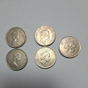 ★香港ドル★古銭 1dollar 1ドル coins 1979-1994 アンティーク コレクション