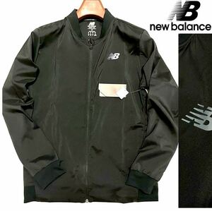 ◆250新品【日本Mサイズ】黒 ニューバランス ゴルフに最適 ジャケット オールシーズンNew Balance GOLF ボンバージャケット ma-1