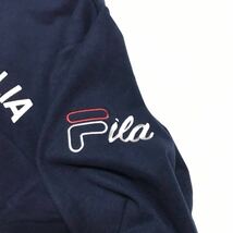 ◆381新品【メンズXL(O)】紺 FILA GOLF フィラ ゴルフ フロントロゴ 起毛スムース 保温 長袖タートルネックシャツ 防寒 一枚で着用可 秋冬_画像4