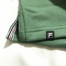 ◆431新品【メンズL】グリーン FILA GOLF フィラ ゴルフ フロントロゴ 起毛スムース 保温 長袖タートルネックシャツ 防寒 一枚で着用可_画像6