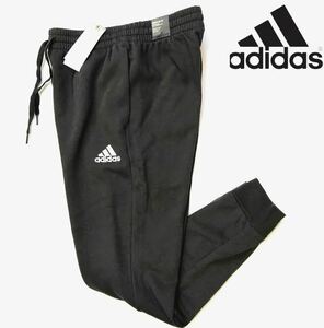 新品 【メンズL/ウエスト79〜82cm】黒 adidas ゴルフにお勧め アディダス スウェット ジョガーパンツ テーパード フリース 裏起毛