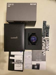 定価12,1万円☆5000円オフ☆国内正規品☆ガーミンFenix 6X Black DLC サファイア☆美品☆Garmin フェニックス6X☆最高峰☆