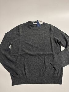 2776】新品8.0万【malo / マロ　M（48程度）　秋冬　極上カシミア×ウール素材　クルーネックフィレンツェニット】ミディアムグレー