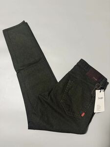 4186】新品3.6万【SIVIGLIA / シビリア　31　秋冬　厚手ウォッシュドストレッチ素材　ウォレットチェーン付デニム】スモークカーキ