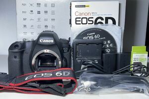 ◆極美品◆Canon キャノン EOS 6D デジタル 一眼 レフカメラ ガイドブック 予備バッテリー 32GBメモリ 元箱