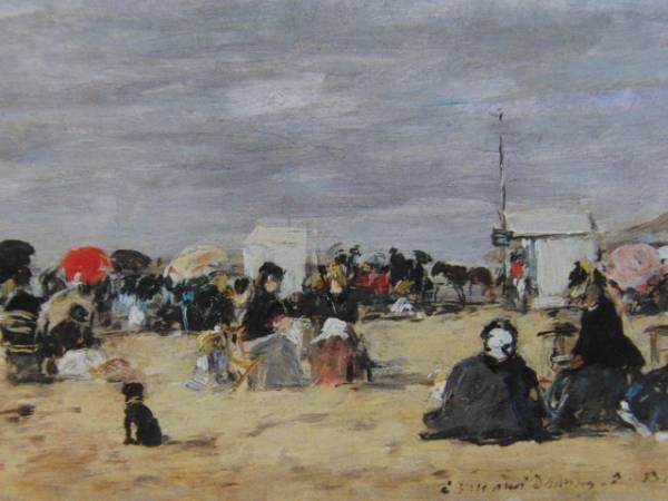 Eugène Boudin, TROUVILLE, Overseas edition, extremely rare, raisonné, New with frame, Ara, Painting, Oil painting, Nature, Landscape painting