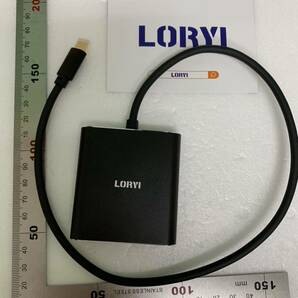 【開封のみ】Loryi★ USB C HDMI 変換アダプター デュアル HDMI 分配器 拡張モード対応 HDMI 拡張 (USB-C to デュアルHDMIアダプター)の画像8