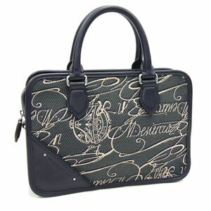  Berluti handbag Anne Jules ga Rebirth klitoala Beth k canvas mesenja- navy leather 