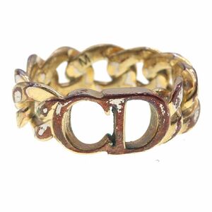  Dior кольцо Dance -z etoile Gold metal размер M б/у кольцо аксессуары Logo M размер женский 