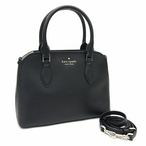 Kate Spade 2way Simbag Darcy Wkr00438 Черная кожаная кожа использовал пакет на плече диагональный плечо черный