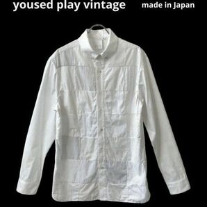 yoused play vintage リメイクパッチワークシャツ ホワイト M