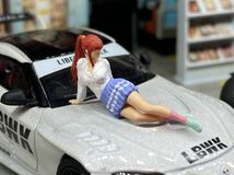 1/64　女子高生　制服　美脚　グラビア　フィギュア　精密塗装　トミカサイズ　ジオラマ　MINI GT LBWK 日本未発売　ミニカー _画像5