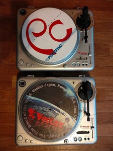 送料込みDJターンテーブル2台セットVESTAX PDX-2000 バトルDJ愛用針飛びに強いストレートトーンアームウルトラピッチ50%レコードプレーヤー