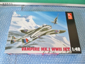 プラモデル ホビークラフト 1/48 ヴァンパイア MK.1 VAMPIRE MK.1 WWII JET 未組み立て 昔のプラモ 海外のプラモ