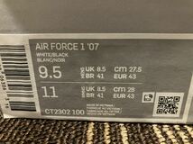 NIKE AIR FORCE 1 LOW CT2302-100 ナイキ エアフォース 1 ロー ホワイト ブラック_画像6