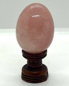 天然石　ローズクオーツ　スフィア　卵型　ピンク　107g/2373