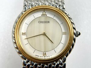 ジャンク SEIKO CREDOR セイコー クレドール レディース クォーツ 5A70-0270 SS×18KT イニシャル入り リューズ不良 箱・説付[03-3073