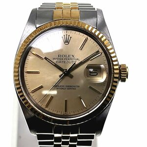 ROLEX ロレックス 16013 DATE JUST デイトジャスト シャンパン文字盤 8万番シリアル 可動品[03-3098