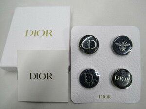 ★パケット発送/同梱不可【S送250円】564 未使用品？ DIOR ディオール ノベルティグッズ ピンブローチ ロゴ/蜂 4個セット 非売品 限定 