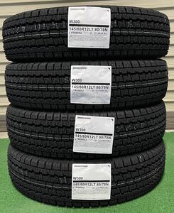 ★全国送料無料★【2023年製】BRIDGESTONE ブリヂストン W300 145/80R12 80/78N スタッドレスタイヤ 新品 4本セット