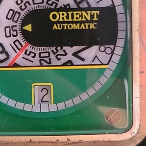 ORIENT オリエント/ ERAM-A0 CA /スリースター スクエア/ ディスク型文字盤/ グリーン/ 自動巻き/ 腕時計の画像3