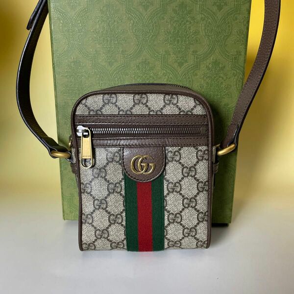 Gucci 美品 GG スプリーム オフィディア ショルダーバッグ ミニ グッチ