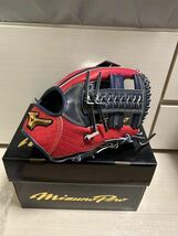 ミズノプロ　軟式グローブ　内野用　Dブルー×レッド　未使用品_画像1