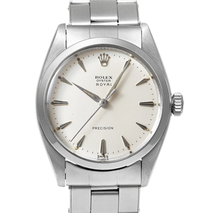 ROLEX oyster Royal Ref.6426 silver antique goods men's wristwatch 