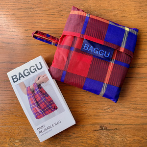 BAGGU　BABY BAGGU　タータンレッド（日本限定）　ベビーバグゥ　エコバッグ