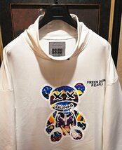 限定※ポルトガル製※定価5万◆イタリア・ミラノ発*BOLINI＆NASA*コラボ*高級セレブdesigner*ベアブリック/Bearbrick*トレーナー・46/M白_画像4