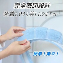 ②【２枚セット】便座カバー トイレカバー ピンク パット シート カバー O型 U型 V型 ズレない 防寒 防臭 あったか 伸縮性 厚手 洗える_画像6