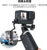 充電しながら撮影できます！ TypeC 充電ポート Gopro Hero 11 10 9 用 バッテリーカバー 簡単取りはずし 脱落防止設計_画像4