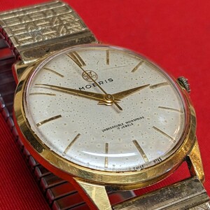 60年代MOERIS 手巻　17石　金張　不動品 アンティーク